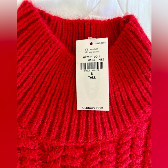 Bright Red Sweater Dress - Picture 2 of 2